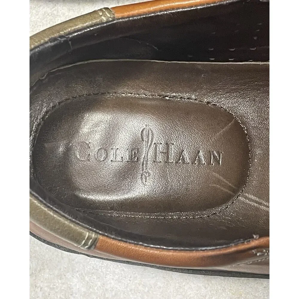 Cole Haan Shoes Mens Size 10 Brown Leather Slip On Casual Comfort Loafers